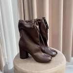 Uued Tabi Ankle Boots Naistele K&otilde;rged Kontsad Naiste Jagatud Varbaga Saapad Moodsad Laiade S&auml;&auml;ristega Tabi Saapad Paelkinnitusega Jagatud Varbaga Kingad Naistele 35