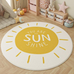 Armsad Laste Lastetoa &Uuml;marad Vaibad Happy Place P&auml;ikesepaiste Disain Magav Alpakka Pargi Teema Laste Magamistoa Ruumi Kaunistuseks 80x80cm beige
