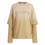 Adidas Originals 2 &uuml;hes spordis&auml;rk &uuml;mmarguse kaelusega pikkade varrukatega T-s&auml;rk naistele Topp KS8496 XS