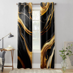 Marmor Kuldne Tekstuur Must Moodsad Akna Kardinad Elutuppa Magamistuppa Kardin K&ouml;&ouml;gile Akende Kaunistused Rulood Draperiid 135W x 60H(cm) x1