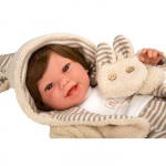 Poup&eacute;e r&eacute;aliste - Arias - Zoe - 45 cm - Beige et Blanc - Poids r&eacute;aliste - Vinyle parfum&eacute; vanille - T&eacute;tine incluse