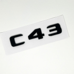 3D ABS L&auml;ikiv Must C43 Embleemit&auml;hed BITURBO 4MATIC M&auml;rk AMG Kleebis Mercedes Benzi C43 W205 W206 AMG Tarvikutele Glossy Black C43