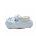 Crocs Crush Clog Liblikasinine EVA P&auml;rl DIY Peen Ranna Reisi Augud Kingad Unisex Valge Sinine 43-44