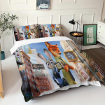 Zootopia Judy Nick Tekikate Komplekt Tekk Voodipesu 3D Laste Voodipesu Komplekt 3-osaline 1 Tekikate Kuninglik Suurus 150*200cm 3pcs