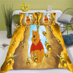 Winnie Puhh ja Tiiger Tekikate Komplekt 3D Lastele Kuningliku Suurusega Voodipesu Tekikomplektid 100% Pol&uuml;ester AU Double(180*210cm)3pcs