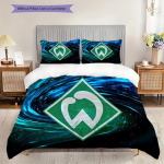 SV Werder Bremen Muster Voodipesu Tekikott Komplekt Tekikott Padjap&uuml;&uuml;r Kodu Kaunistus S&uuml;nnip&auml;evakingitus (1 * tekikott + 2 * padjap&uuml;&uuml;ri, ilma s&uuml;damikuta) 135x200cm