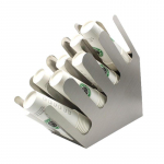 Roostevabast terasest multifunktsionaalne topsihoidja ja hoiuriiul mullitee ja kohvi tarvikutele Eight Slots Inclined