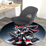 1 tk Shadow the Hedgehog Anime Disain &Uuml;mmargune Vaip - Kontoritooli Matt, Libisemiskindel Vaip Kodu Dekooriks 100cm gray