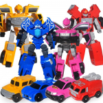 4 tk/komplekt Mini J&otilde;u&uuml;mberkujundusrobot M&auml;nguasjad Tegevuskujud MiniForce X Volt Simulatsioonauto Lennuk Deformatsioon Mini Agent M&auml;nguasi