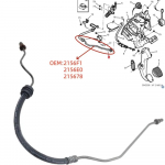 Sidurivooliku toru 2156F1 Peugeot 206 207 307 308 408 Citroen C2 1.6 jaoks