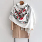 Talvine Lilleline Soe Tikitud Sall Naistele 70*210cm Kunstkashmiirist Sall Talvine Paks Pashmina Tutid Poncho Elegantne &Uuml;mbris