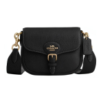 Coach Amelia 16 &Uuml;hev&auml;rviline Eemaldatava &Otilde;larihmaga Klapiga Nahast Crossbody Kott V&auml;ike Naiste crossbody kott Must CP001-IMBLK Basic Set (Bag+Dust Bag)