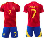 2024 Euro Hispaania kodus&auml;rk #7 Morata #19 Yamal #17 Nico #18 Olmo Jalgpallis&auml;rgid S