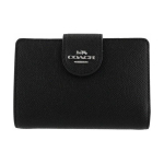 Coach Corner Zip 13 Snap Storage Nahast kaardihoidja Rahakott Keskmine Naiste rahakott H&otilde;bedane Must 6390-SVDTV Basic Set (Bag+Dust Bag)