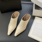 Disain Platvorm Kingad K&otilde;rged Kontsad Mulad Baotou Pool Naiste Nahast Kaldus Konts K&otilde;rged Lahedad &Uuml;ler&otilde;ivad Paksud Laisad Muller Kingad 39