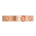 Cartier Love Seeria V&auml;ike Klassikaline Kruvir&otilde;ngas 4mm Teemant 18k Roosa Kuld Unisex r&otilde;ngad B4050700 Box,Warranty Not Included,49