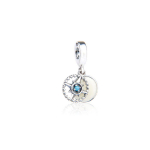 Pandora logo disain Kompassiroos H&otilde;bedane ripats Unisex ripats 797196 Box,F,Silver