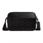 Coach Graham Crossbody kott, Must Signature kaetud l&otilde;uendist kaamerakott, Moodne vabaaja igap&auml;evane k&auml;ekott meestele CV921-QBMI5 Basic Set (Bag+Dust Bag)