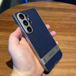 Samsung Galaxy S25 S26 Ultra S26Ultra telefoni&uuml;mbris &Auml;riline Lichee nahast Matt N&auml;htamatu Klapp-alus Hoidja Kattekate Galaxy S26 Ultra gray