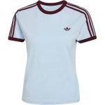 Adidas Originals 3 Triipu Kitsa L&otilde;ikega Naiste L&uuml;hikeste Varrukate T-s&auml;rk Crystal Sky Maroon KD3684 2XS