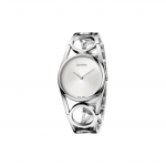 Calvin Klein Round Series Kvartsikell Roostevabast terasest rihm 32,5 mm H&otilde;bedane sihver Naiste kellad K5U2M146 Silver Dial