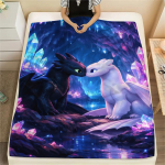 Kuidas koolitada oma draakoni Hambaorgu ja Valgusti (2) Tekk, HTTYD F&auml;nnile Pehme Visketekk, Suurep&auml;rane Kingitus.chl 130x150cm
