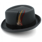 Rombi krooniga trilby m&uuml;tsid meestele klassikaline sulgedega trilby fedora m&uuml;ts Krullitud h&auml;rrasmees Mood Unisex L&uuml;hikese servaga S&uuml;gis Talv m&uuml;ts 56-58