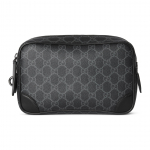 Gucci GG embleemiga logomustriga lukuga kangast tualett-kott V&auml;ike meeste tualett-kott Must 821164-FAD6M-1000 Basic Set (Bag+Dust Bag)