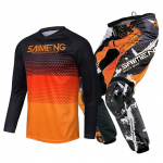 motokrossi riietekomplekt lastele Noorte s&auml;rgi ja p&uuml;kste komplektid laps roheline Mootorratta must 3 4 5 6 7 8 9 10 aastat Maastikus&otilde;idu &uuml;likond sinine oranž Enduro kross poiss t&uuml;druk S-20