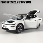 1:24 Model Y Facelift Maastikuauto SUV Sulamist Metallist Valatud Mudelauto Heli ja Valgusega T&otilde;mmatav Laste M&auml;nguasi Kogumisobjekt S&uuml;nnip&auml;evakingitus valge