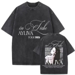 Vintage Pestaud Die Ayliva Tuur Graafilise Tr&uuml;kiga T-s&auml;rk Meestele Naistele Moodne Esteetiline L&uuml;hikeste Varrukatega T-s&auml;rk Suvi Puuvillased T-s&auml;rgid M black