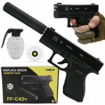 Plastikkuulip&uuml;stol Glock Metall Summutiga Asg 6Mm Tasuta Kuulid
