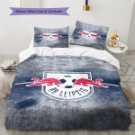 RB Leipzig Logo Muster Voodipesu Komplekt Tekikate Padjap&uuml;&uuml;r Kodu Dekoor Kingitus (1 * tekikott + 2 * padjap&uuml;&uuml;ri, ilma s&uuml;damikuta) 140x200cm