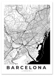 Plakat linnakaart Barcelona linnakaardid 21x29,7 cm A4