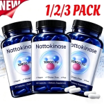 1-3X Nattokinase Toidulisand - 10800 FU 60 Kapslit Portsjoni kohta KUUM 2026 pack of 3