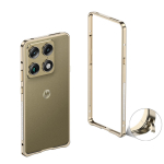 Eemaldatav metallist kaitse ultra&otilde;huke &uuml;mbris Motorola Signature 5G jaoks, metallraamiga, p&otilde;rutuskindel kate, kaitserauad Moto X70 Air Pro jaoks For Moto Signature kuld