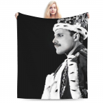 Laulja Freddie Mercury &Uuml;lipehme Tekk Poiss T&uuml;druk Palus Visketekk Uudne Kodukaunistus Flanell Voodikate Diivanvoodi Kate 130x150cm