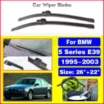 26 +22 Looduslikust kummist kojamehe terad BMW E39 525i~M5 jaoks UV-vastased H&auml;&auml;letud Uuendatud Tuuleklaasi Asenduskojamehed