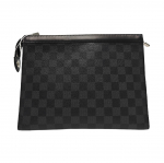 [Kasutatud] Louis Vuitton Pochette Voyage MM 'Must Damier Graphite L&otilde;uend' - V&auml;ga Hea #S17039 ONE SIZE