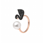Swarovski ICONIC SWAN Must Luik Elegantne P&auml;rlikujuline S&otilde;rmus Naiste Must 5296471+5296470+5256266 must
