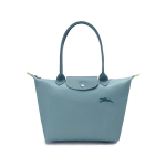 LONGCHAMP Le Pliage Green Taaskasutatud L&otilde;uend Nahkdetailidega Pelmeenikoti K&auml;ekott, &Otilde;lakott Naistele J&auml;rvesinine One Size taevasinine v&auml;rv