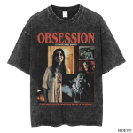 Obsession Film &Otilde;udus &Uuml;legabariidiline T-s&auml;rk 100% Puuvill Vintage Pesuga T-s&auml;rk meestele naistele hiphop streetwear OBS6 S