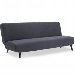 K&auml;etugedeta diivanvoodi kate Diivanikate ilma k&auml;etugedeta Veniv Kokkupandav Futonikate Tolmukindel Elastne Eemaldatav Fundas Sofa S 120-155cm tumehall v&auml;rv
