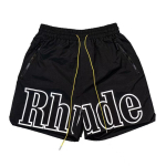 Piiri&uuml;lene Euroopa ja Ameerika trendikas br&auml;nd RHUDE kiri 3M helkuriga vabaaja spordip&uuml;ksid meeste ja naiste Ameerika high street rannap&uuml;ksid S must