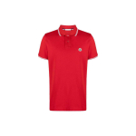 Moncler Suvi23 Triibulise &Auml;&auml;risega Logoga Plaaster L&uuml;hikeste Varrukatega Polo S&auml;rk Meeste Polo S&auml;rgid Punane I10918A0000684556455 XL red