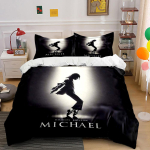 Michael Jacksoni Tantsuvoodipesu Komplekt Voodipesu Tekikoti Komplekt Tekikott Padjap&uuml;&uuml;rid (1* Tekikott 2* Padjap&uuml;&uuml;ri, without tekikate) 140x200cm black