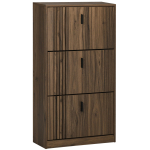 Kingakapp 3 klappuksega 18 paari Suur mahutavus Esikusse Koridori Elutuppa 63 x 24 x 117 cm Tume p&auml;hkel 63 x 24 x 117 cm