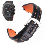 27mm-15mm nahast kellarihm &uuml;hilduv Seiko sportura SNL029P2 SNL021P1 SNA595P2 SNL017P1 kellaga Rihm K&auml;ev&otilde;ru v&ouml;&ouml; 27mm-15mm must