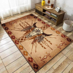 L&auml;&auml;nelikud vaibad elutuppa L&otilde;una-L&auml;&auml;ne p&otilde;lisameeriklaste asteegi vaibad Rustikaalne lehmavaip Boho l&auml;&auml;nekaunistusega vaip magamistuppa 80cm x 120cm