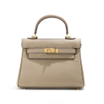 Kelly kott Esimene kiht veisenahk Kerge luksusnahast Naiste kott K&otilde;rge tunnetusega Kelly kott &Otilde;lakott Messenger kott K&auml;ekott Kott 25*11*19cm gray